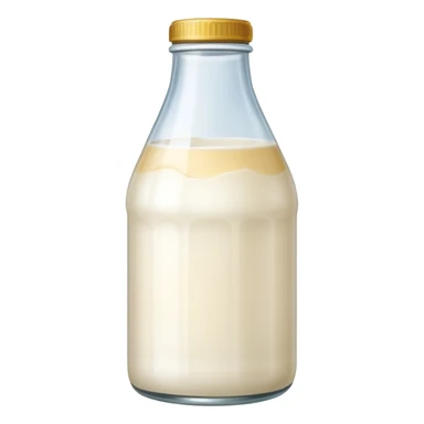 milky fermented drink bottle, soft label. sticker