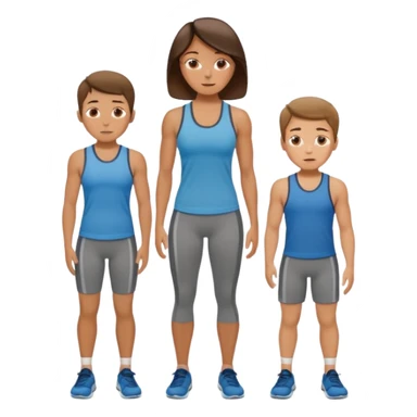 Exhausted Light brunette fit mom with 3 sons sticker
