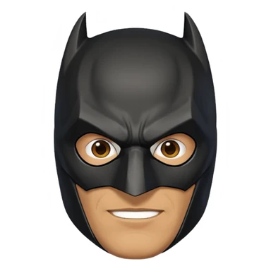 The below right one is perfect but just remove the hair and put batman mask on him  sticker