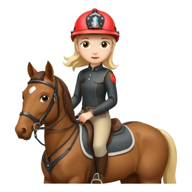 jeune fille a cheval sticker
