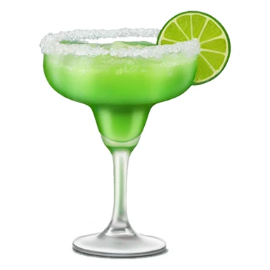 realistic lime margarita not in a stem glass with red tajin rim on the rocks sticker