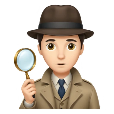 a detective film - sherloch, magnifying glass sticker