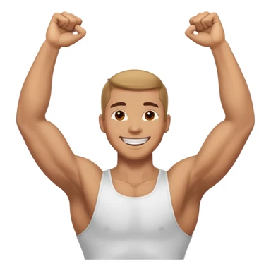 motivated person with arms raised in triumph sticker