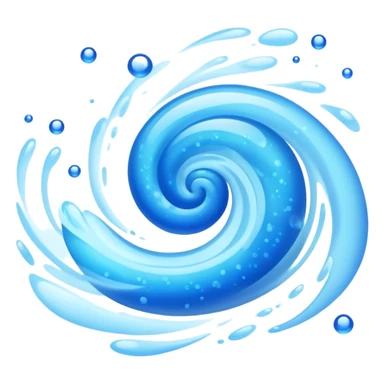 Cool blue air flowing, refreshing breeze with blue particles sticker