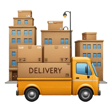 create a realistic emoji showing a express company sticker