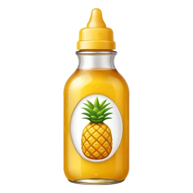 Thin tip squeeze bottle with pineapple jam sticker
