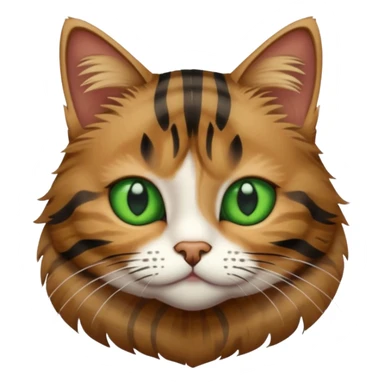 Tabby cat with green eyes sticker