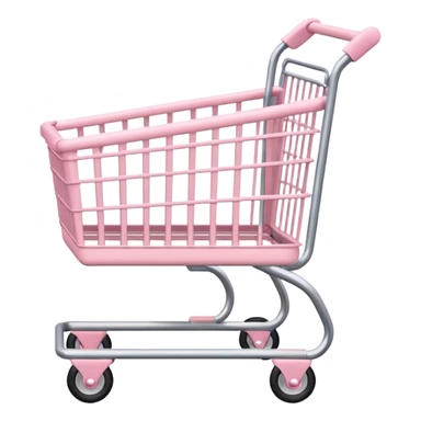 Pale pink empty shopping cart sticker