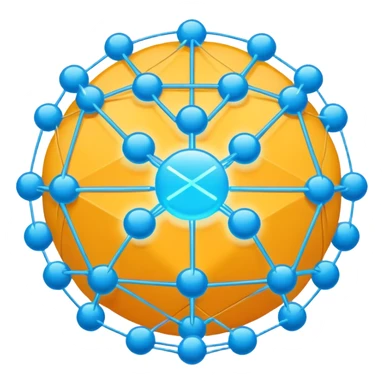 circular network with packages as nodes at intersections sticker