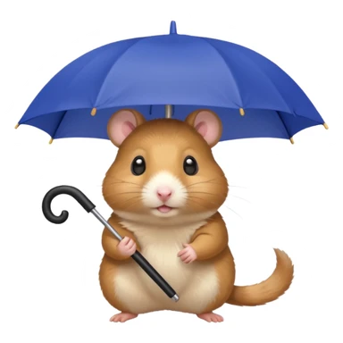 hamster holding an umbrella sticker