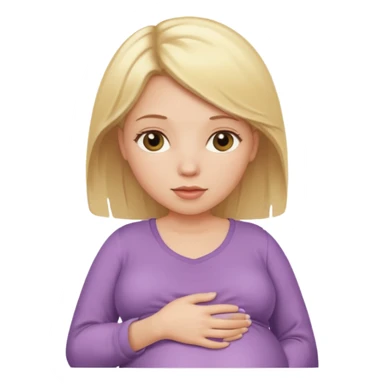 pregnant white woman with blonde hair sticker