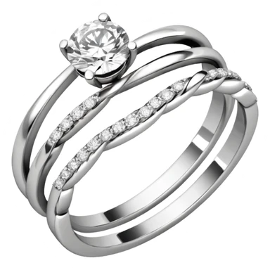 Diamond ring 💍 2 rings  twist with each other like engagement rings for man and women sticker