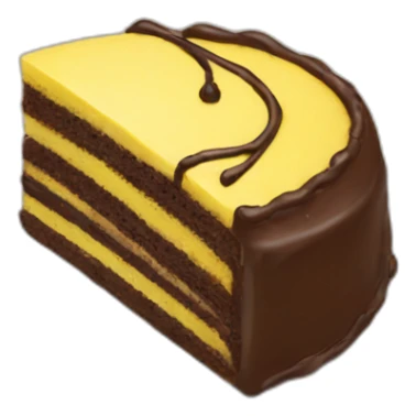 Yellow cake with chocolate icing sticker