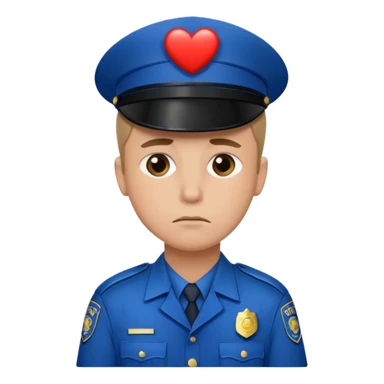 Policia con el corazón roto sticker