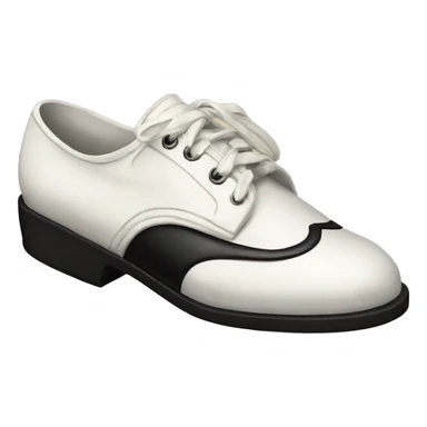 1950s white and black shoes sticker