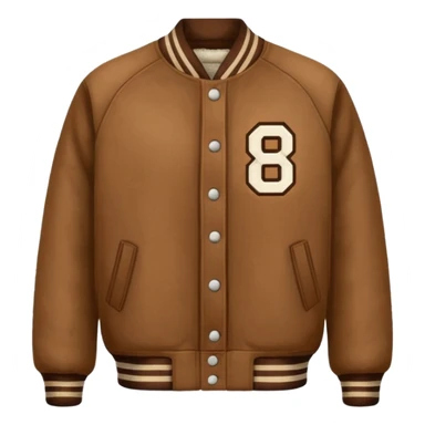 brown varsity jacket with number 85 right side chest 


 sticker