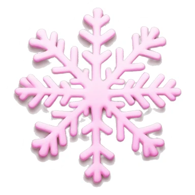 Light Pink snowflake sticker
