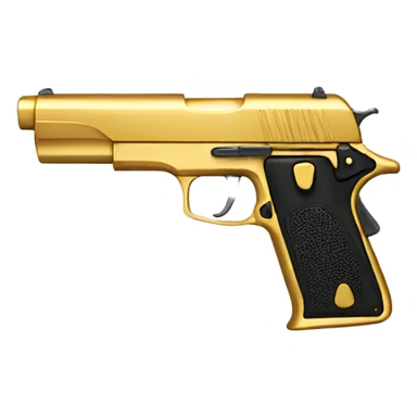 gold gun toy  sticker
