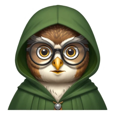 owl professor in green cloak university sticker