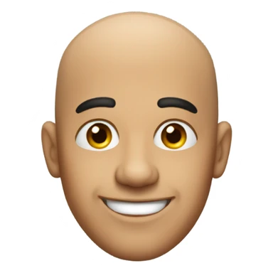 Winking bald Latino man sticker