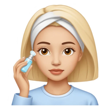 Mujer haciéndose skincare  sticker