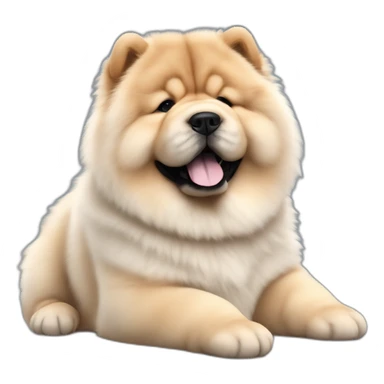 Chow chow white young, moustache on face pup, young cute,furry shiny dog cute, realistic, young,sitting on floor, beautiful picture, 4k, 16k sticker