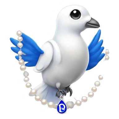 zeta phi beta dove with pearl necklace  sticker