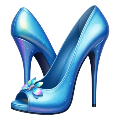 blue fairy high-heeled shoe sticker