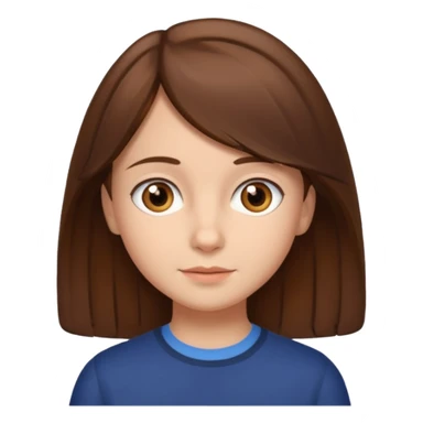 Daria whit brown hair and brown eyes a 7 year old kid sticker