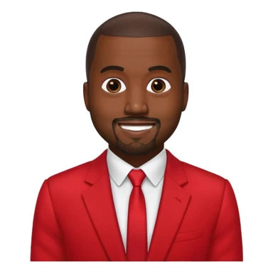 kanye west in red suit sticker