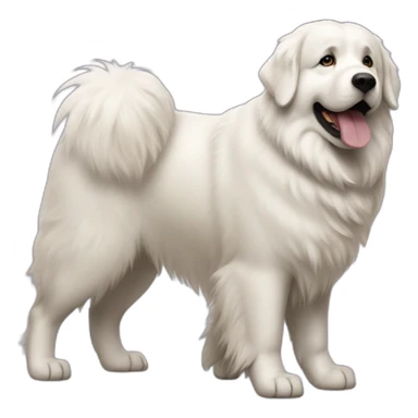 Great Pyrenees dog walking sticker