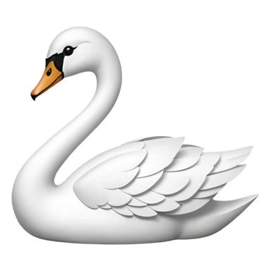 Small paper swan . sticker