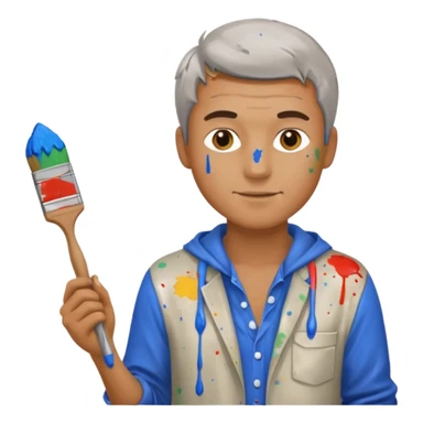 Ceramic Painter man sticker