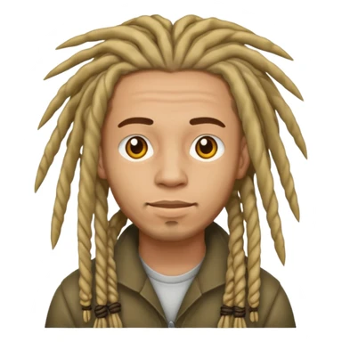 man light skin with dread  sticker