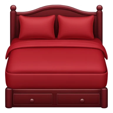 dark red bed emoji sticker
