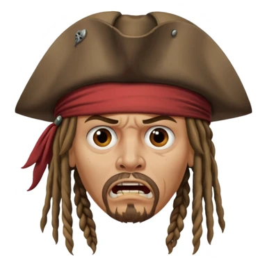 jack sparrow scared sticker