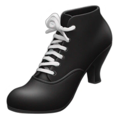 black dancing shoe white sock sticker