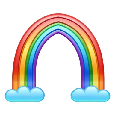 Rainbow Bridge – Arched rainbow connecting skylands. sticker