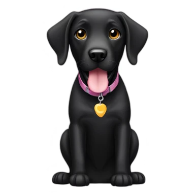 Black Labrador with white neck happy birthday sticker