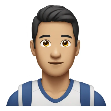 young asian man with no beard or mustache, athletic clothes  sticker