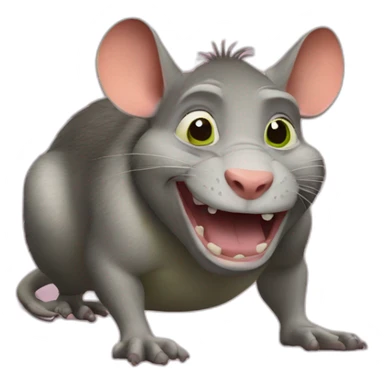 shrek as a rat sticker