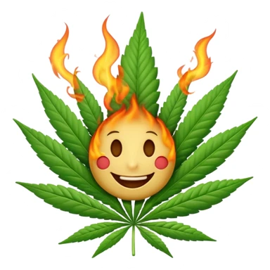 a marijuana joint with a happy face sticker