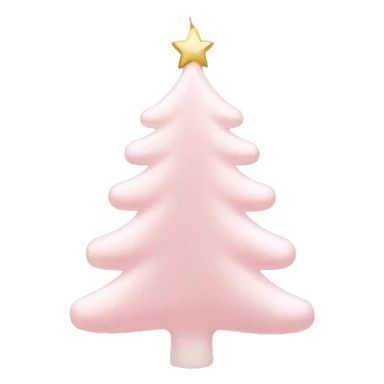 Light pink Christmas tree aesthetic ornaments sticker