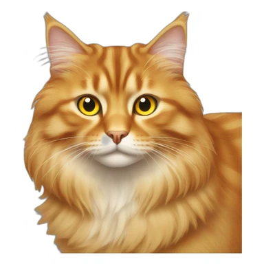 Ginger siberian cat with yellow eyes sticker