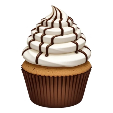 Chocolate cupcake with marshmallow frosting, graham cracker crust, marshmallows & Chocolate drizzle  sticker