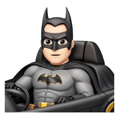 Batman dans sa batmobile mais il est bourre  sticker