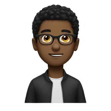 Short boy with black hair and big glasses called Yassin sticker