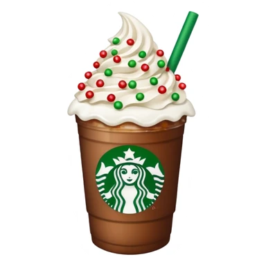 Iced Christmas Starbucks coffee sticker