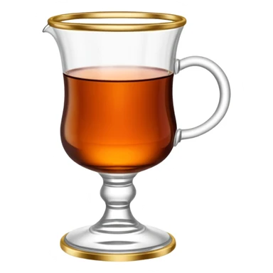 Turkish tea glass in “ince belli bardak” with the stand sticker