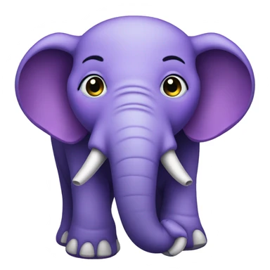 purple elephant sticker